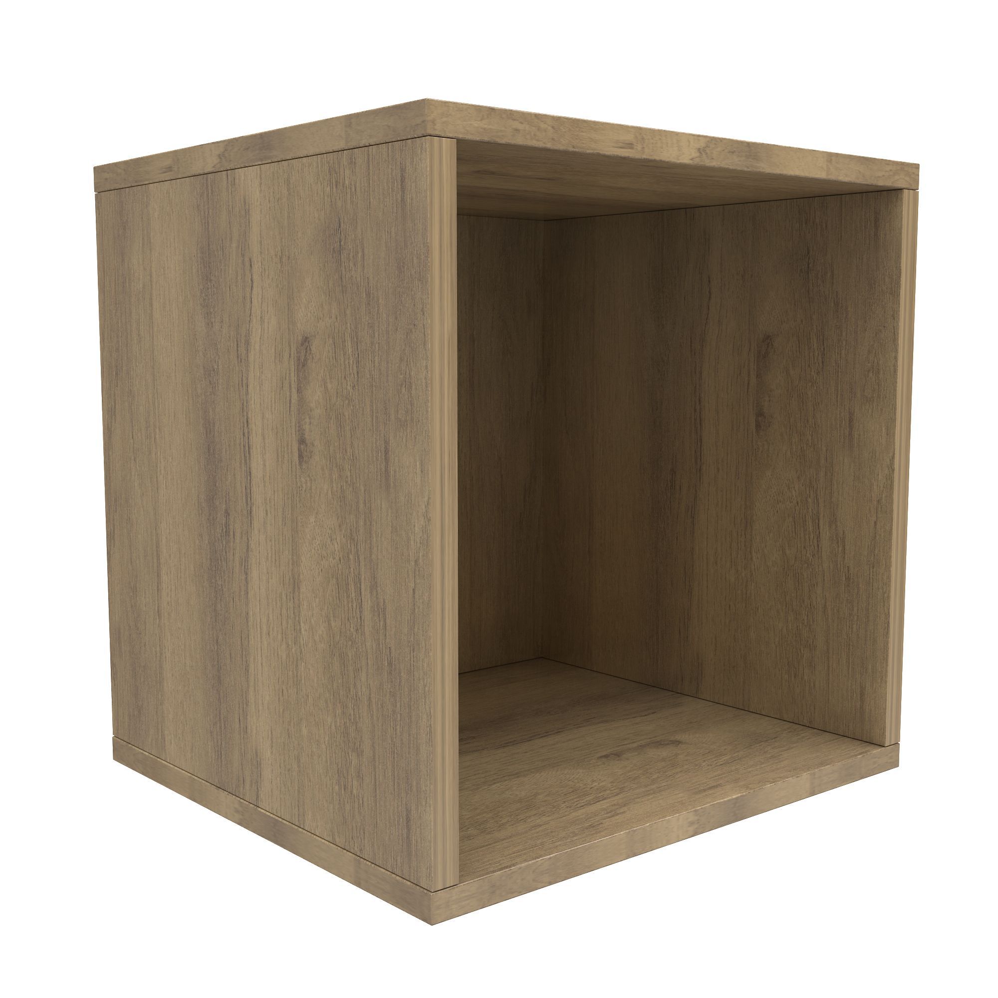 Form Konnect Oak effect 1 compartments Freestanding Cube Shelving unit