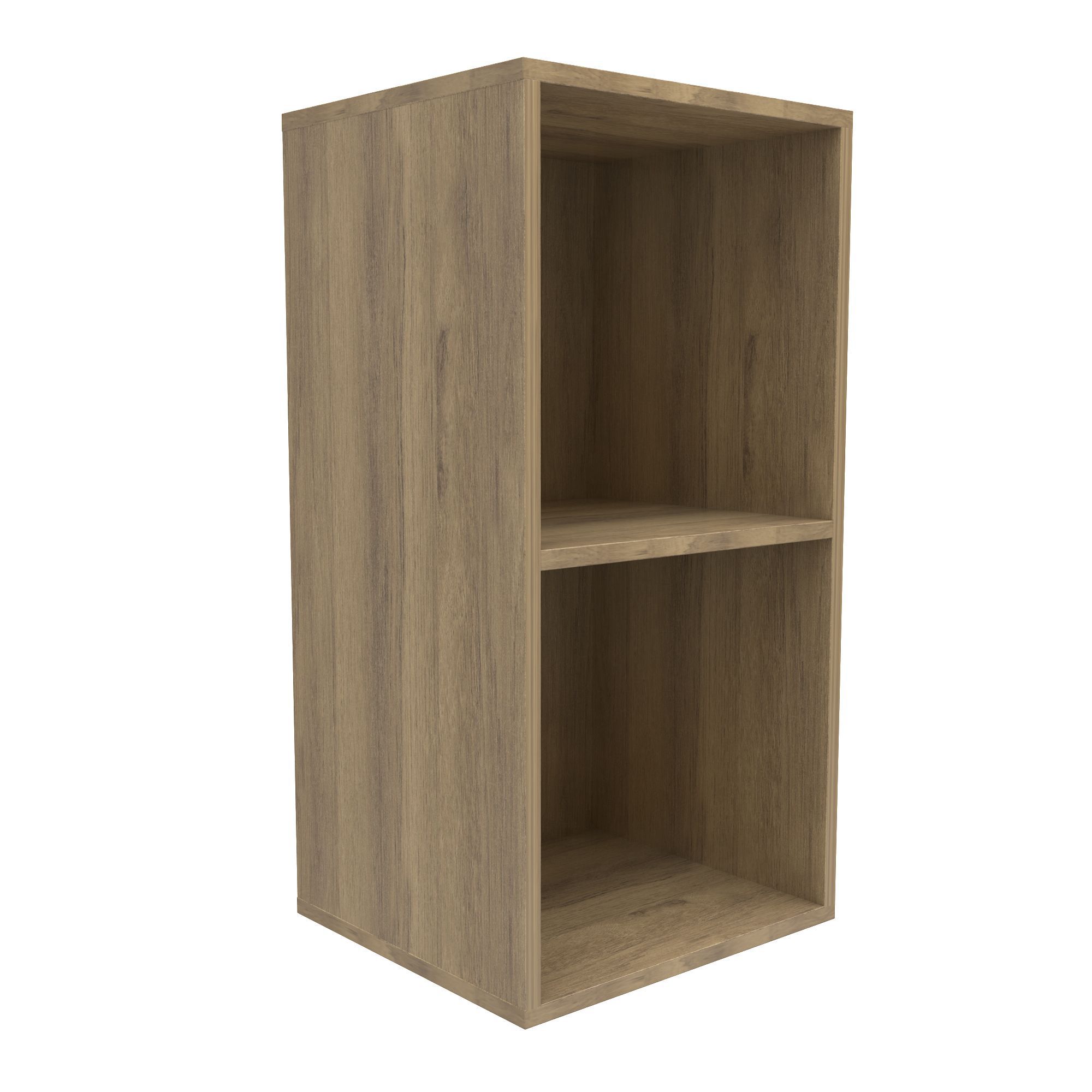 Form Konnect Oak effect 2 compartments Freestanding Cube Shelving unit