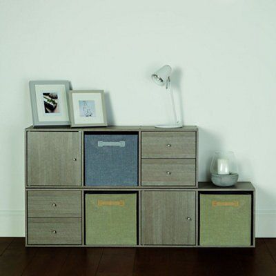 Form Konnect Oak effect 7 Shelf Freestanding Storage unit