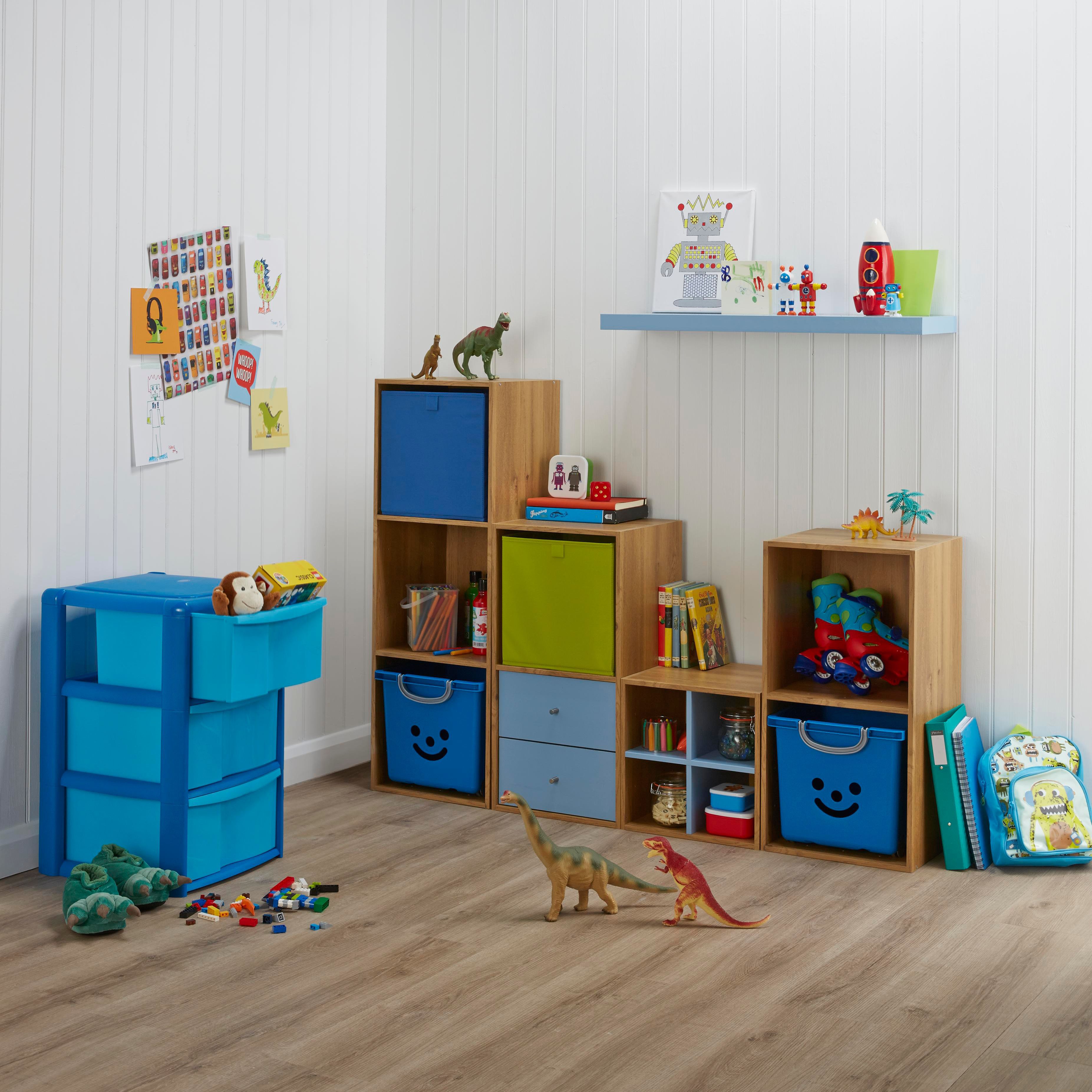 Form Konnect Oak effect Freestanding Cube Shelving unit, (H)692mm (W)352mm