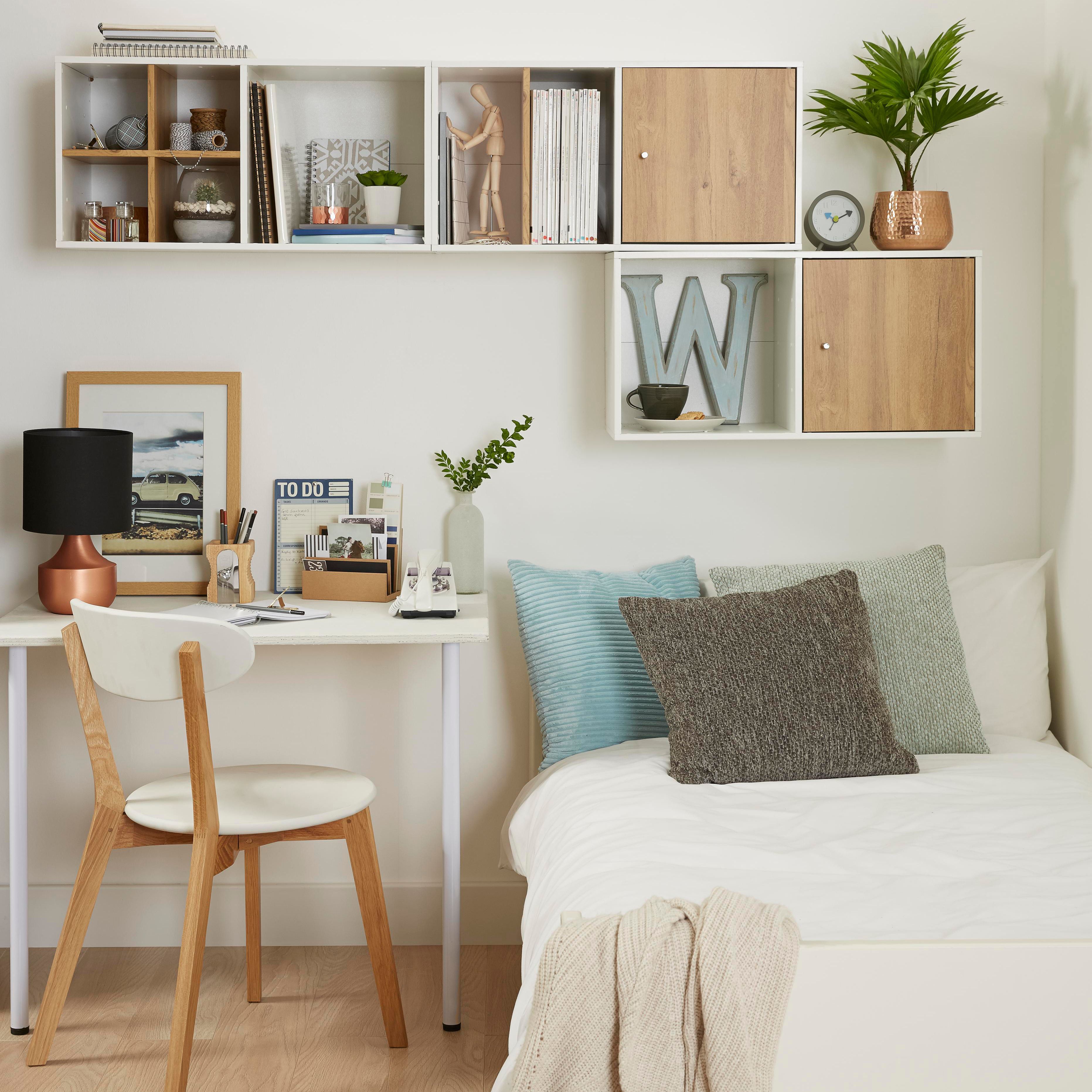 Form Konnect Oak effect Freestanding Cube Shelving unit, (H)692mm (W)352mm