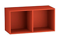 Form Konnect Red Freestanding 2 shelf Cube Shelving unit, (H)692mm (W)352mm