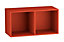Form Konnect Red Freestanding 2 shelf Cube Shelving unit, (H)692mm (W)352mm