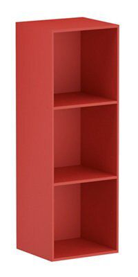 Form Konnect Red Freestanding 3 shelf Cube Shelving unit, (H)1032mm (W)352mm