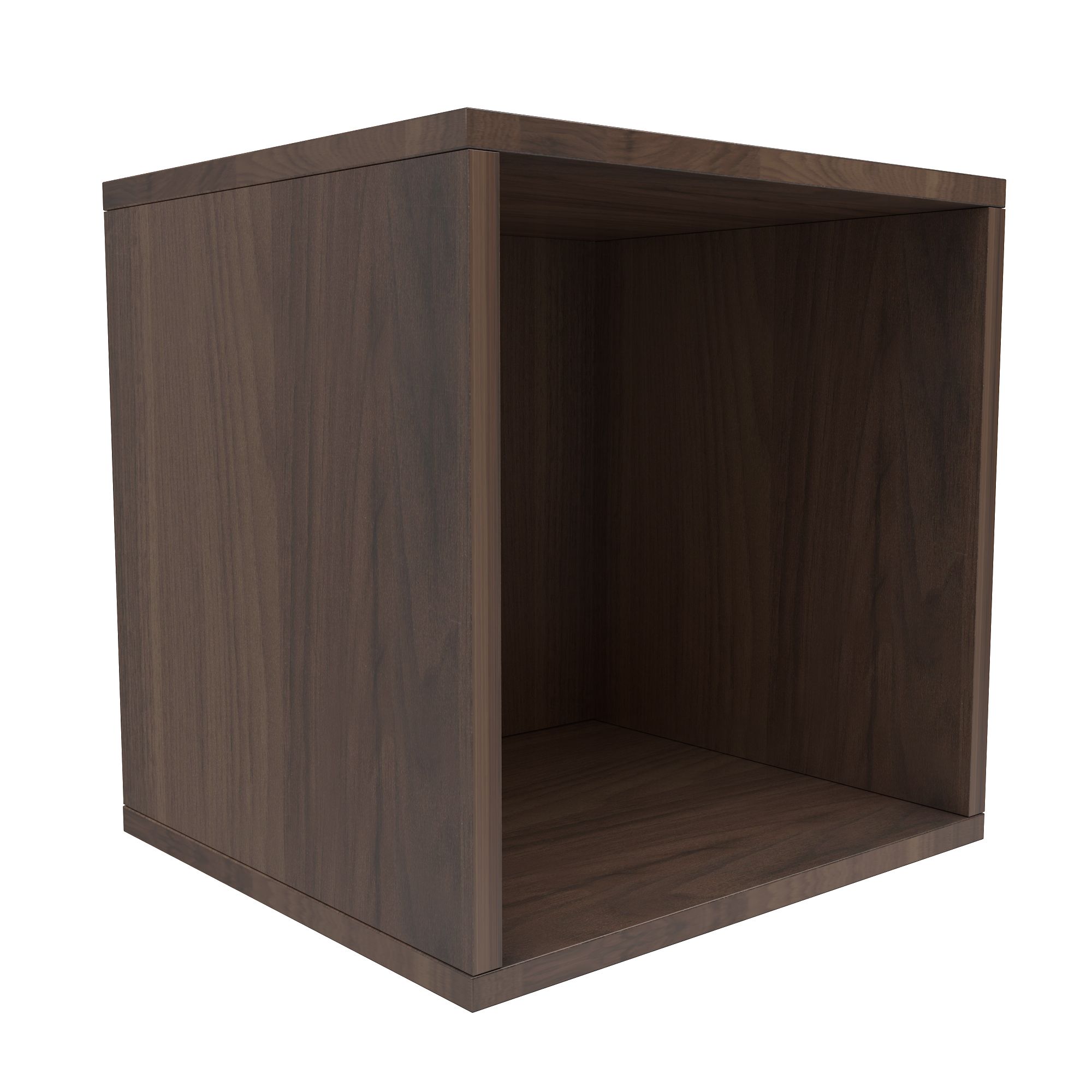 Form Konnect Walnut Effect 1 1 Shelf Cube Shelving Unit H 352mm W 352mm D 317mm Diy At B Q