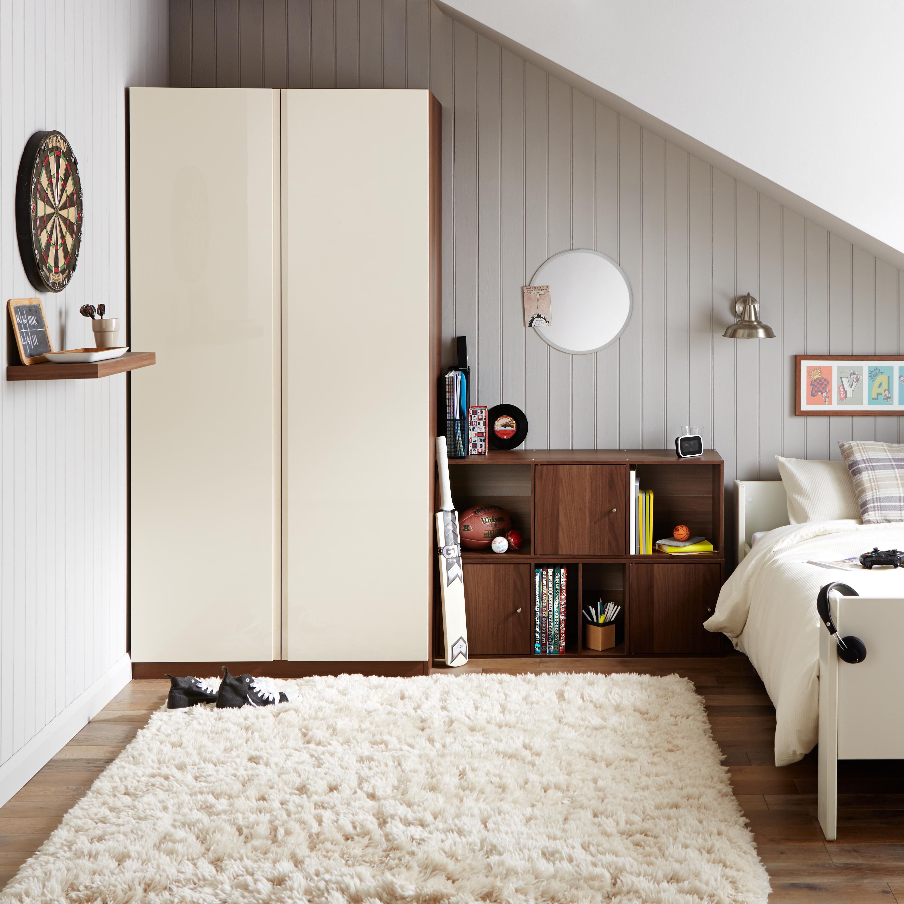 Form Konnect Walnut effect Chipboard Cabinet door (H)322mm (W)322mm