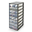Form Kontor Clear & grey Stackable Plastic 8 drawer unit