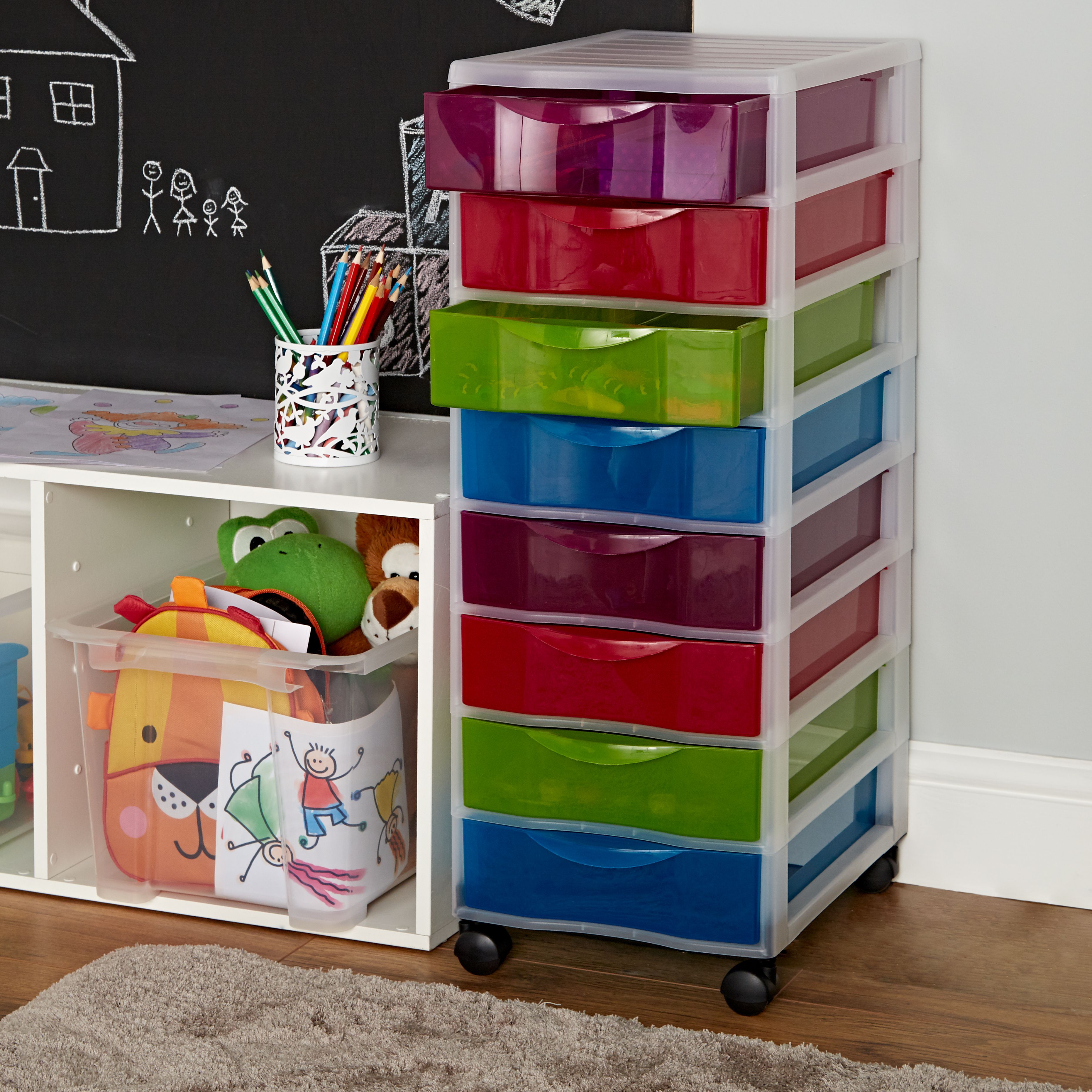 Form Kontor Multicolour Non-stackable 8 drawer Tower unit
