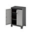 Form Links 2 shelf Black & grey Polypropylene Short Utility Storage cabinet