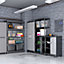 Form Links 2 shelf Black & grey Short Utility Storage cabinet
