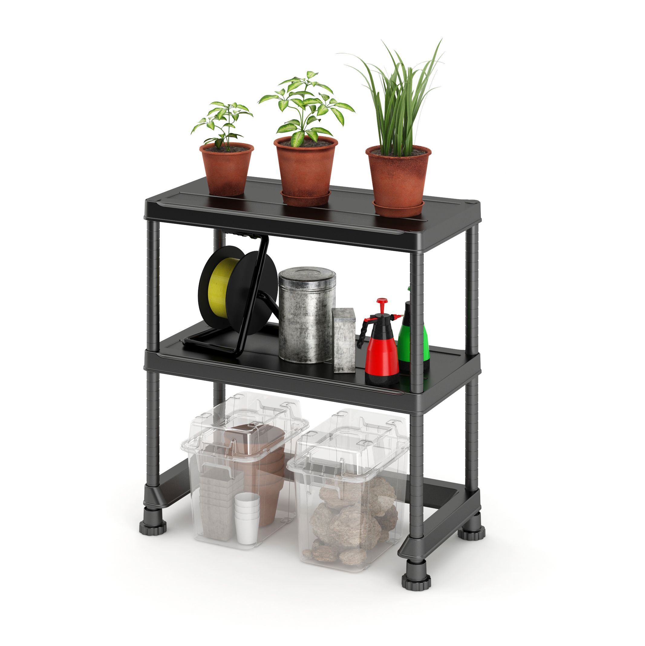 Form Links 2 shelf Plastic Shelving unit (H)970mm (W)900mm (D)450mm