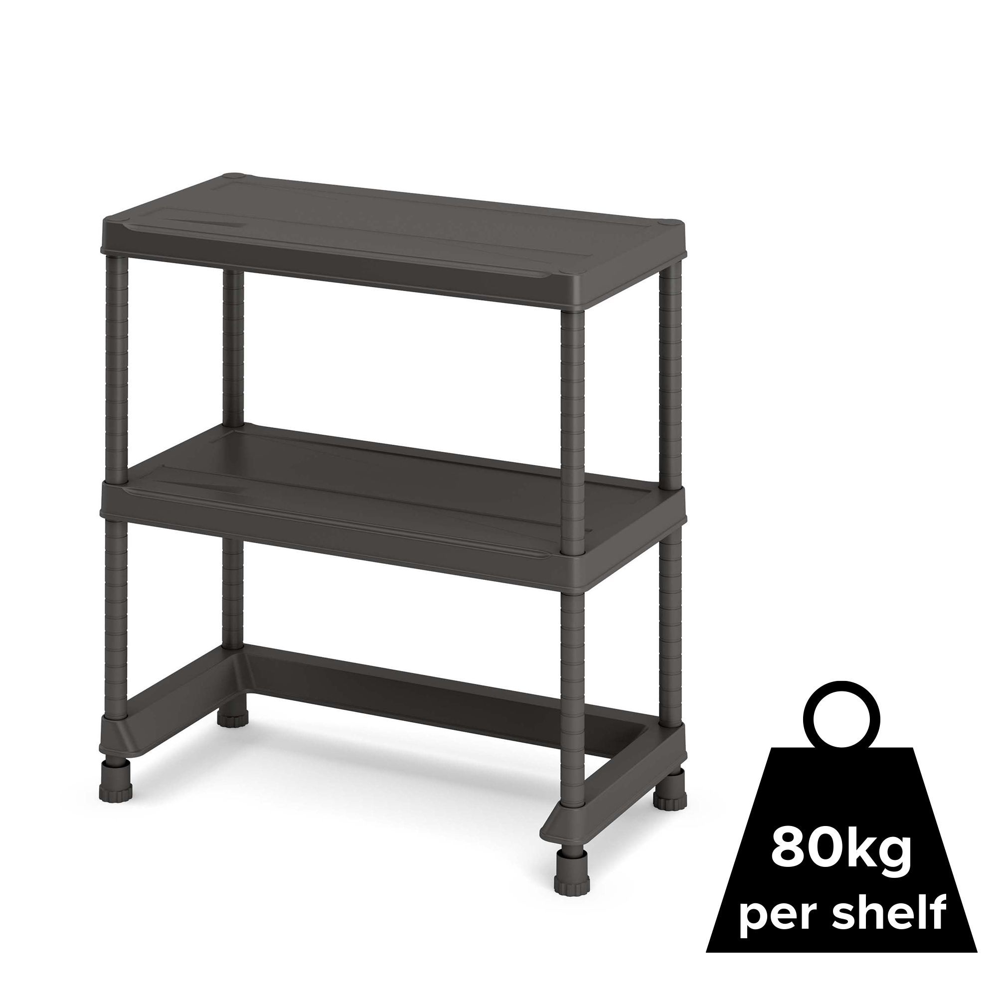 Form Links 2 shelf Plastic Shelving unit (H)970mm (W)900mm (D)450mm