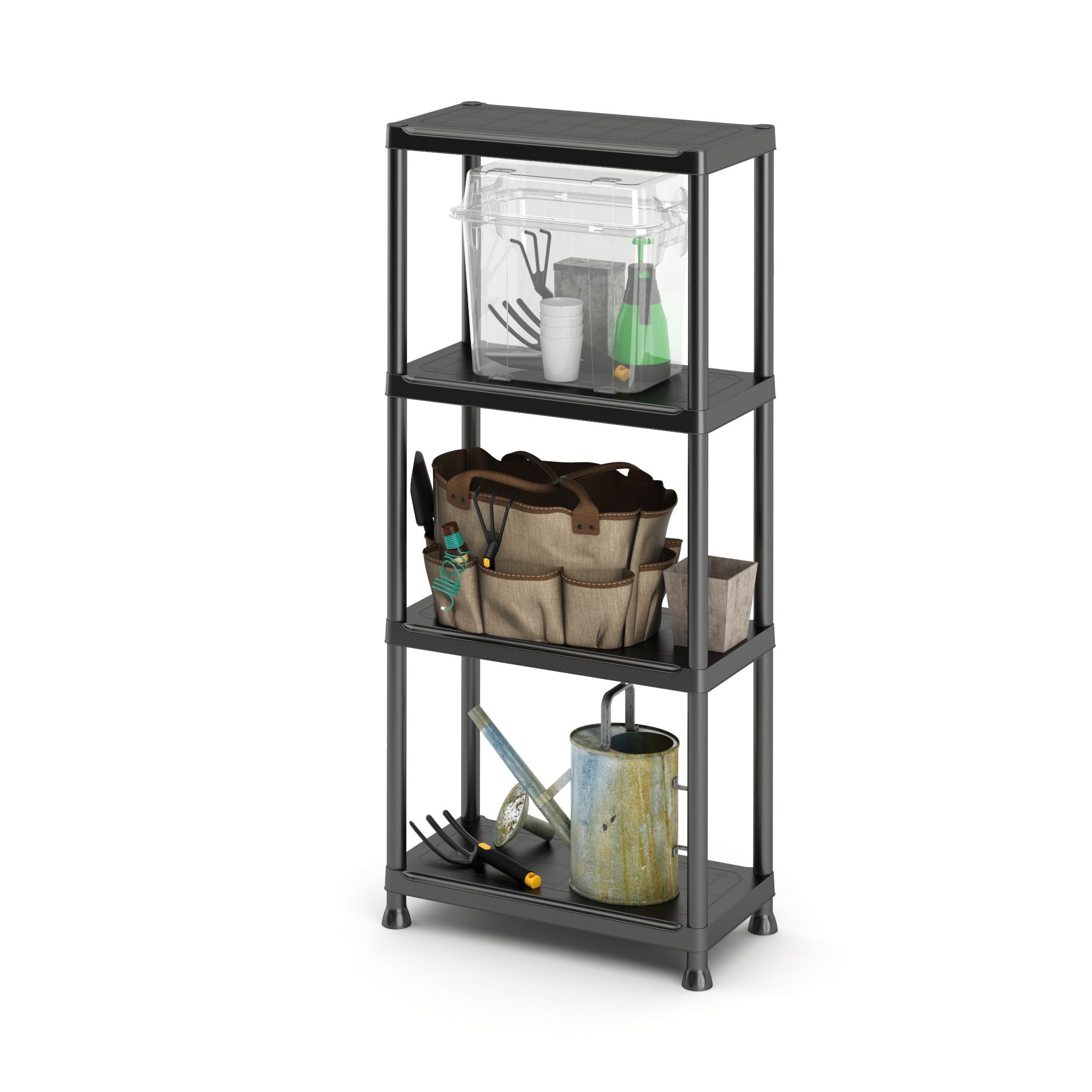 Form Links 4 shelf Plastic Shelving unit (H)1350mm (W)600mm (D)300mm