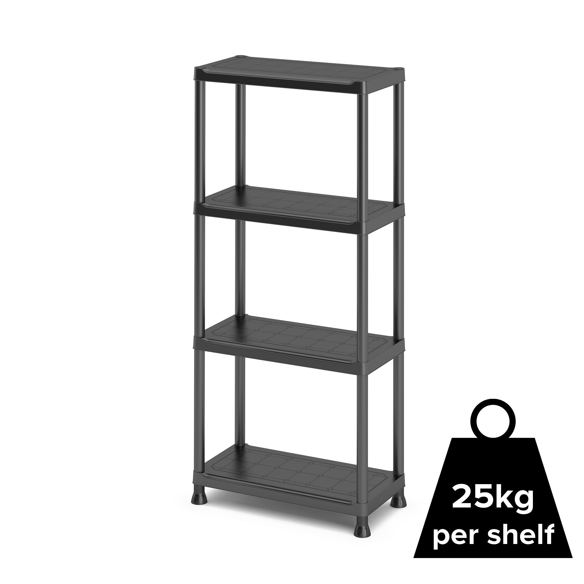 Form Links 4 shelf Plastic Shelving unit (H)1350mm (W)600mm (D)300mm