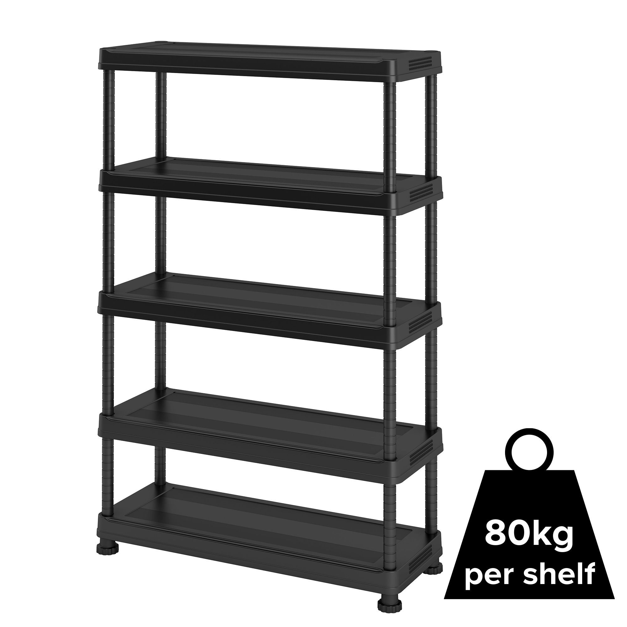 Black deals plastic shelves