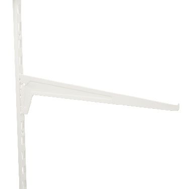 Form Lony White Epoxy powder-coated Steel Single slot bracket (H)120mm ...