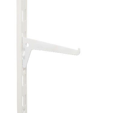 Form Lony White Epoxy powder-coated Steel Single slot bracket (H)72mm ...