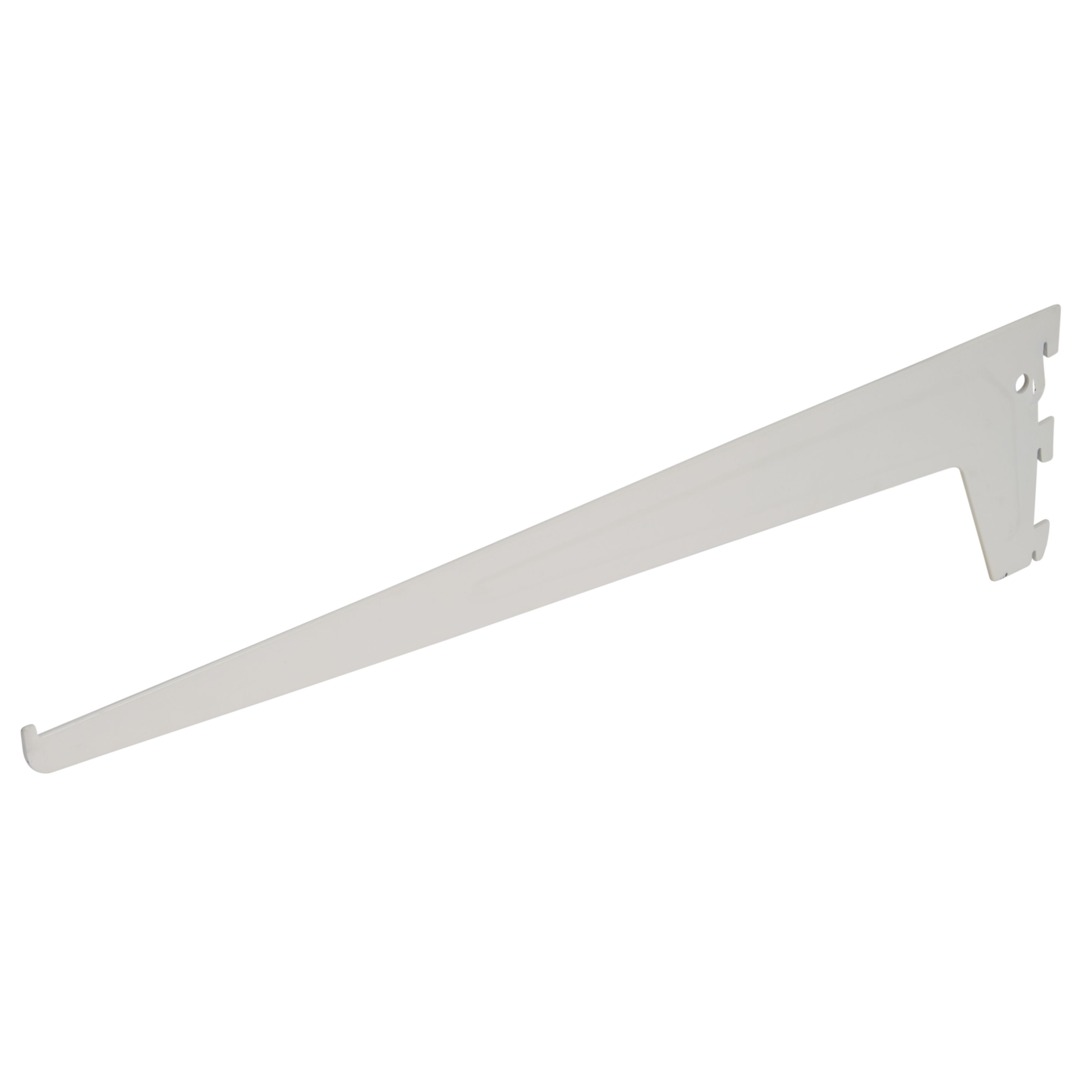 Form Lony White Powder Coated Steel Single Slot Bracket H 120mm Diy At B Q