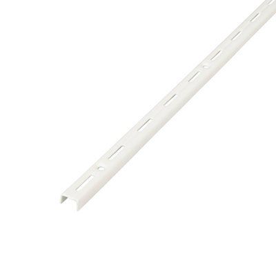 Form Lony White Single slot upright (L)500mm (W)18mm | DIY at B&Q