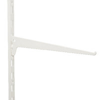 Form Lony White Steel Single slot bracket (H)120mm (L)516mm (D)500mm, Pack of 10