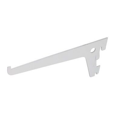 Form Lony White Steel Single slot bracket (H)70mm (L)166mm
