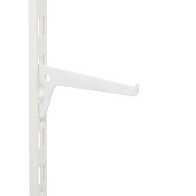 Form Lony White Steel Single slot bracket (H)70mm (L)166mm