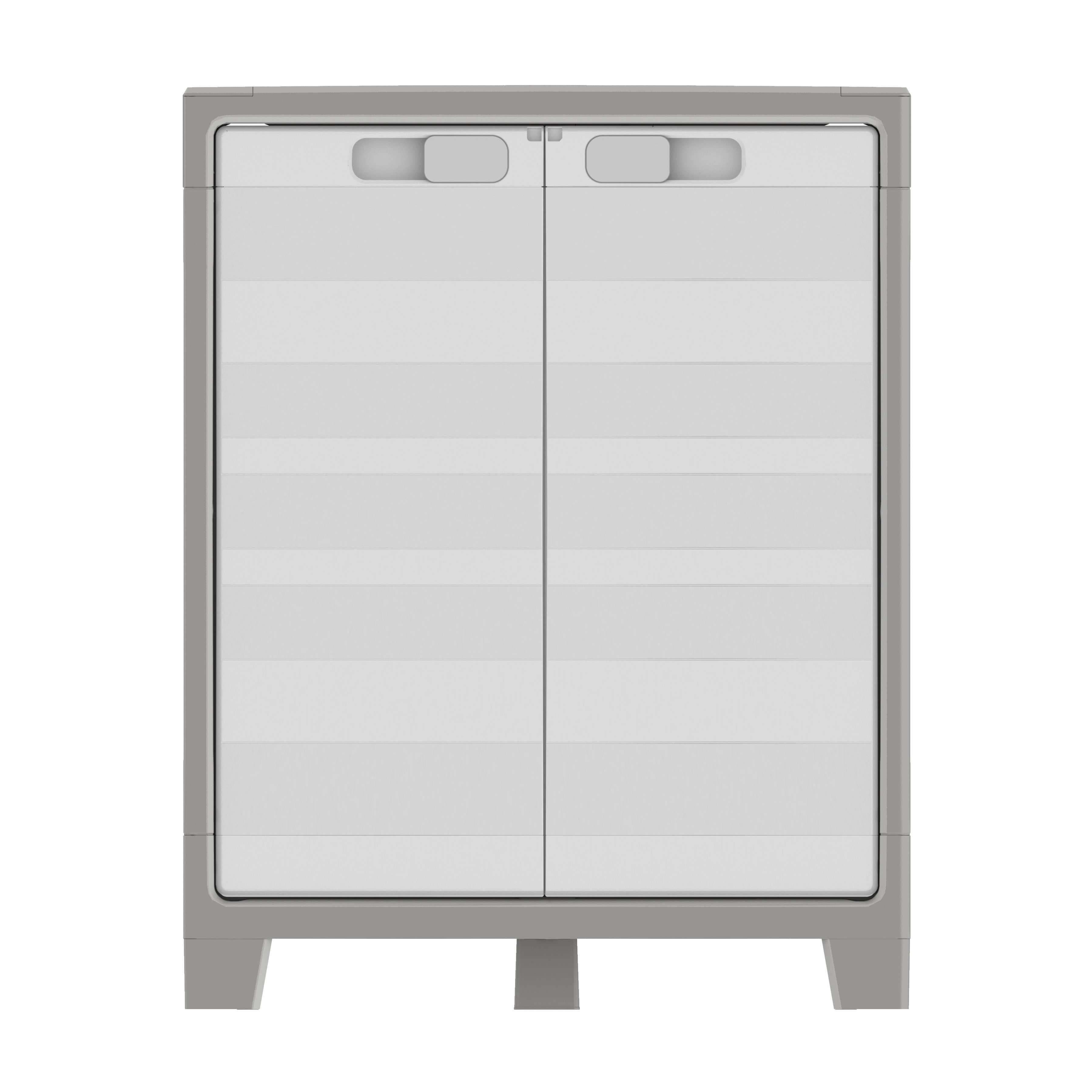 Form Major 2 shelf Light grey & white Short Storage cabinet