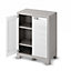 Form Major 2 shelf Light grey & white Short Storage cabinet