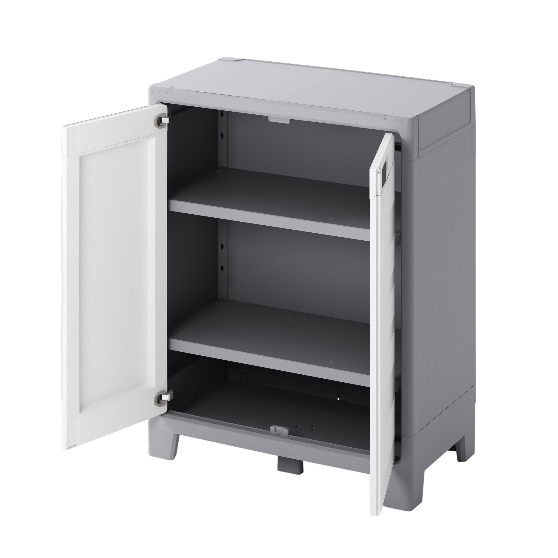 Form Major 2 shelf Light grey & white Short Storage cabinet
