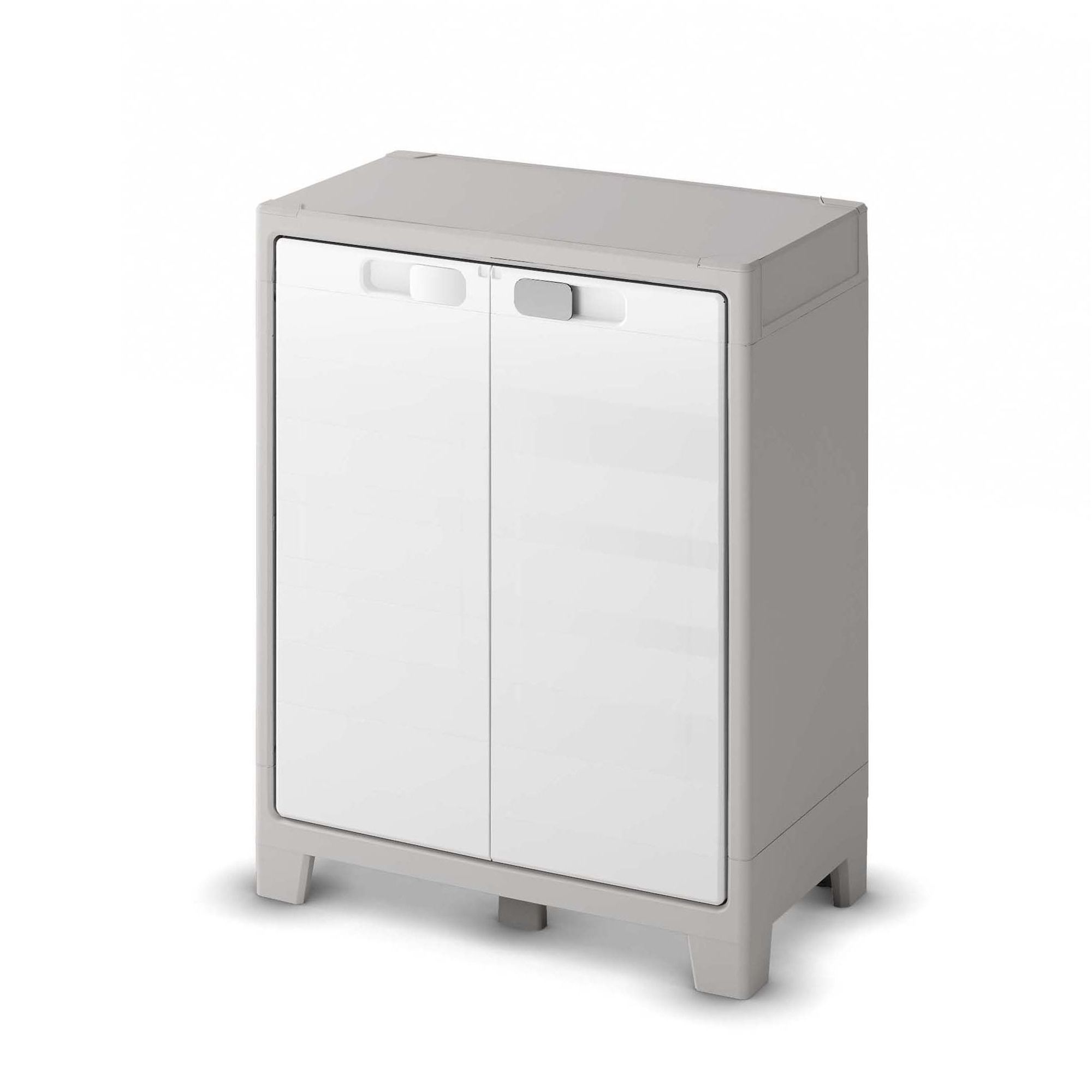 Form Major 2 shelf Light grey & white Short Storage cabinet