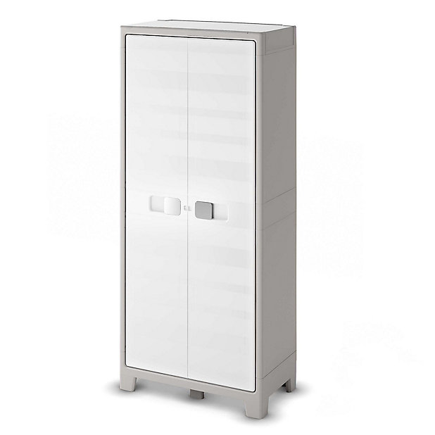 Form Major 4 Shelf Polypropylene Tall, Tall Storage Cabinet With Shelves