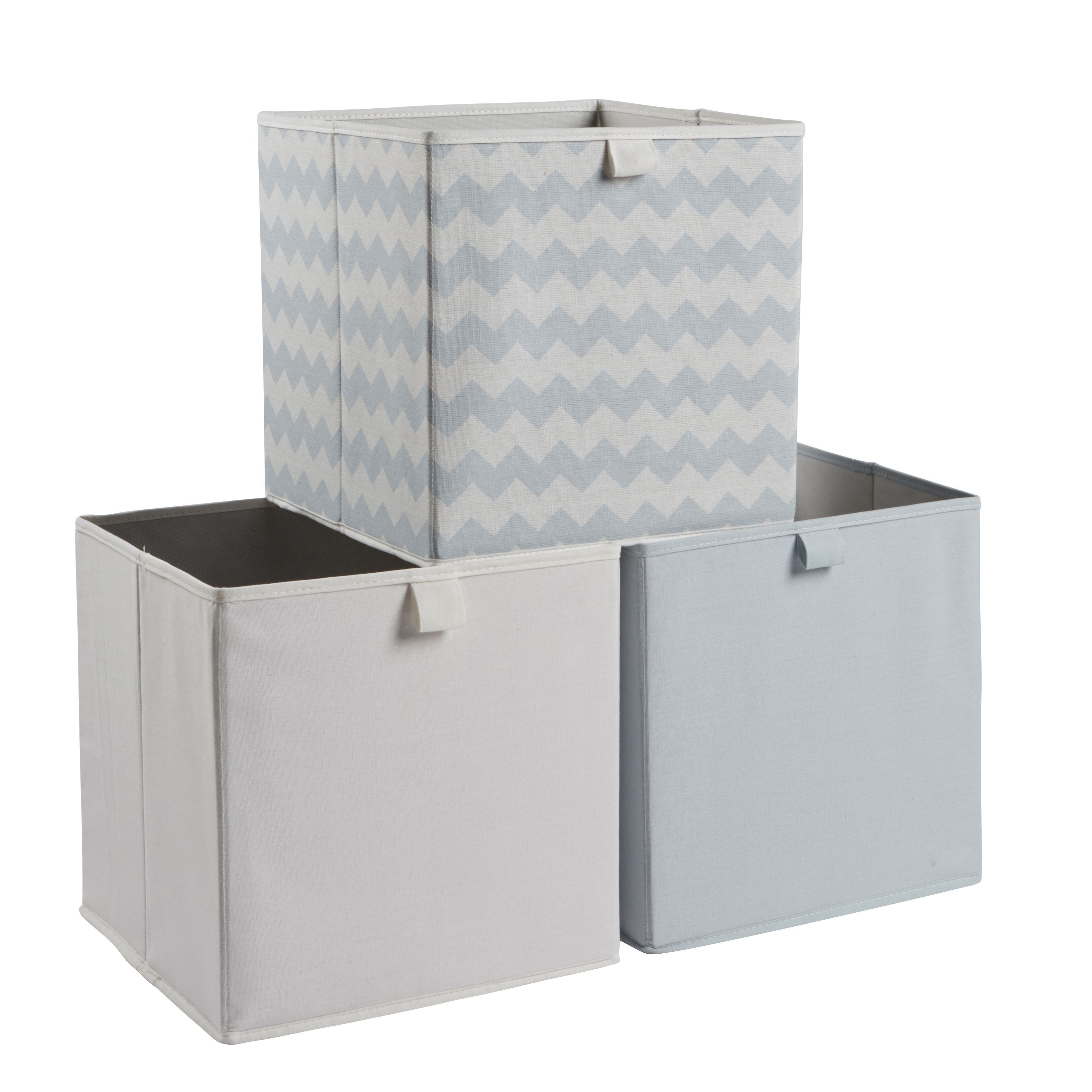 Form Mixxit Chevron Blue Storage basket (H)31cm (W)31cm
