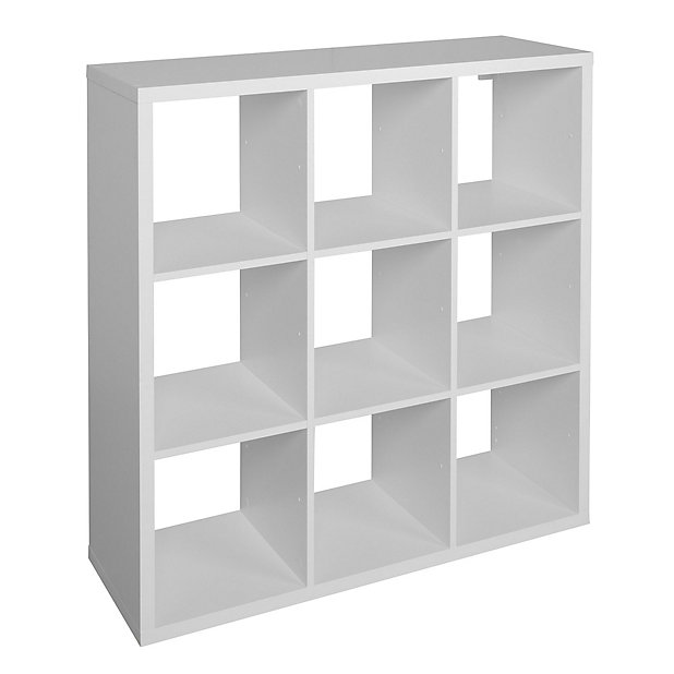 Form Miit Gloss White 9 Cube Shelving, Storage Box Shelving Unit
