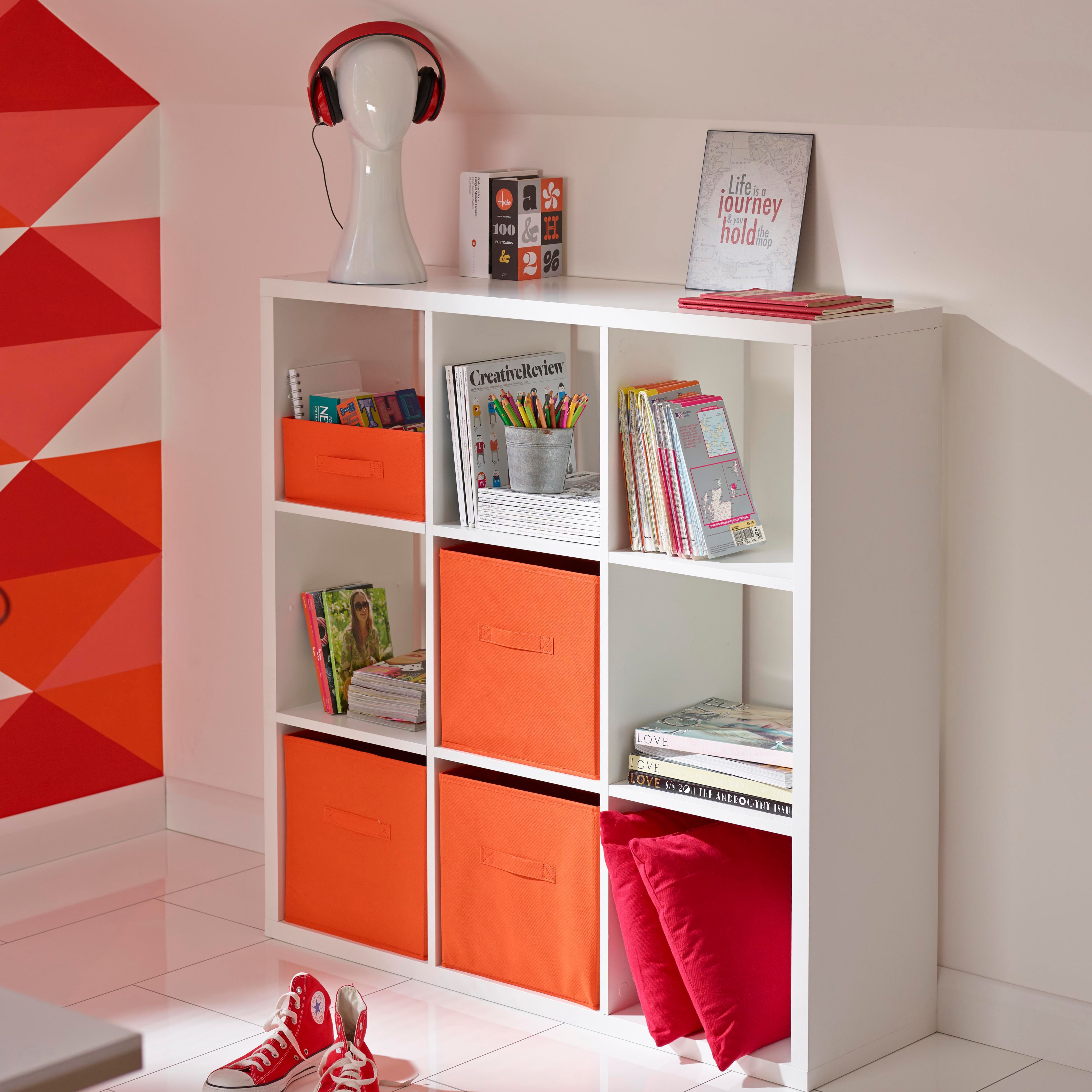 Form Mixxit Gloss white Freestanding Cube Shelving unit, (H)1080mm (W)1080mm