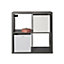 Form Mixxit Grey 4 compartments 4 Shelf Cube Shelving unit (H)740mm (W)740mm (D)330mm