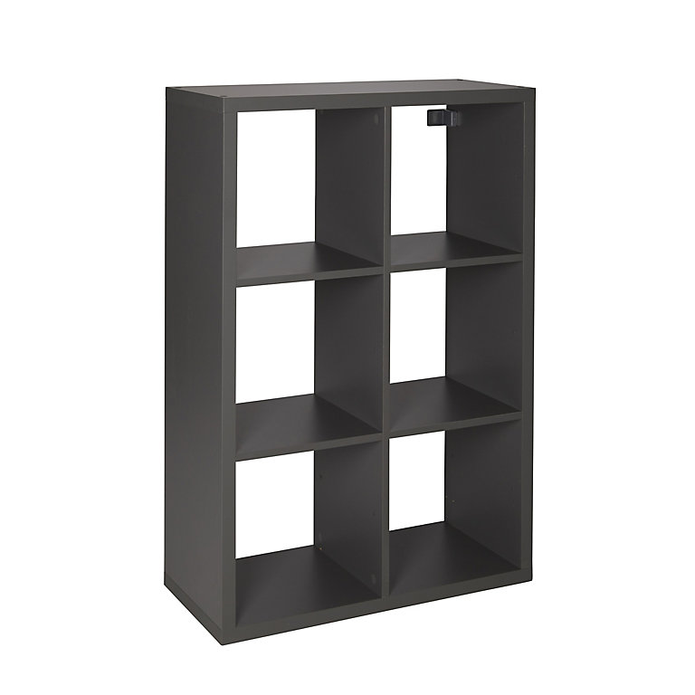 Form Miit Grey 6 Shelf Cube, Grey Cube Shelves
