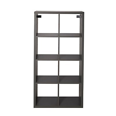 Form Miit Grey 8 Cube Shelving Unit, Mainstays 8 Cube Bookcase Black