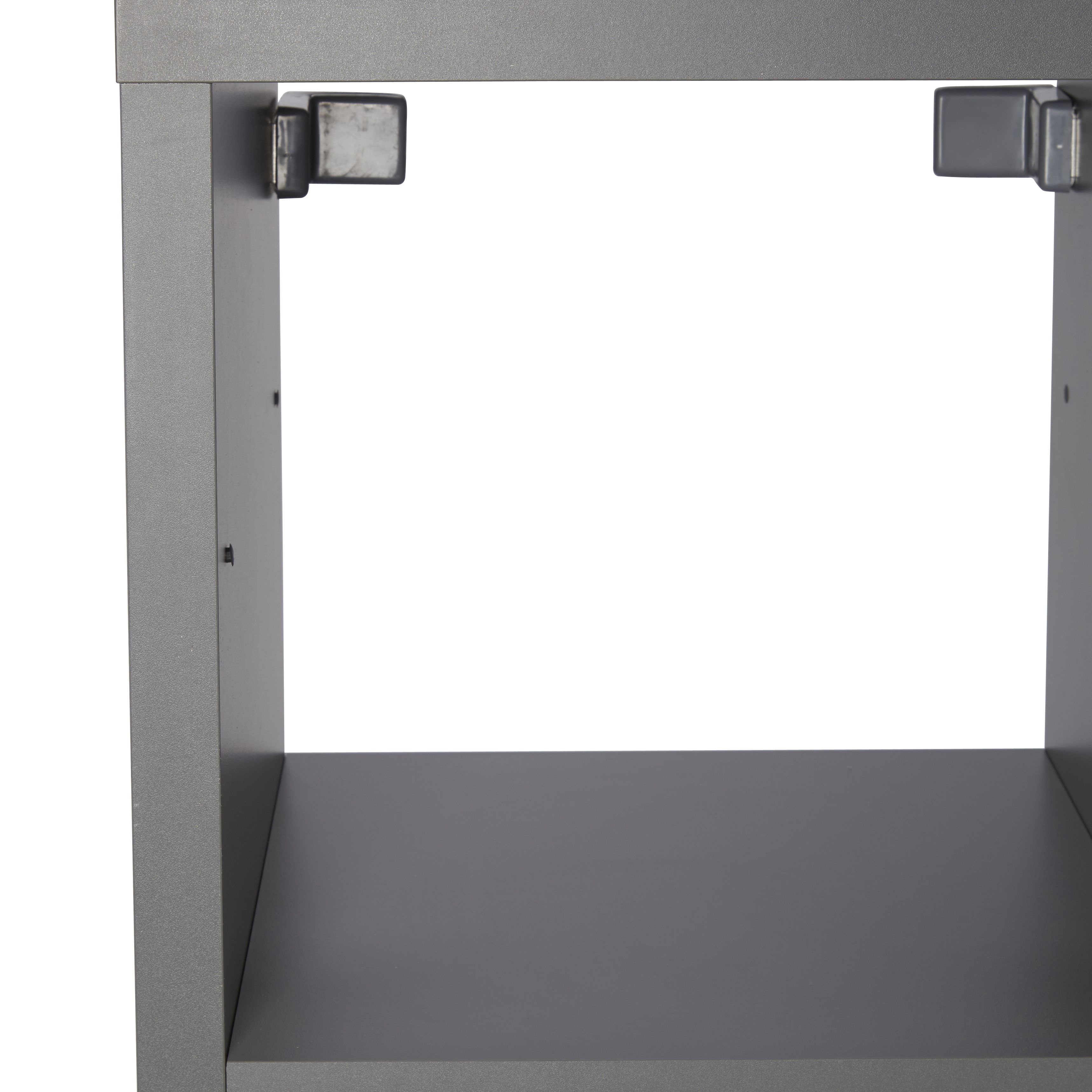 Form Mixxit Grey Freestanding 2 shelf Cube Shelving unit, (H)740mm (W)360mm