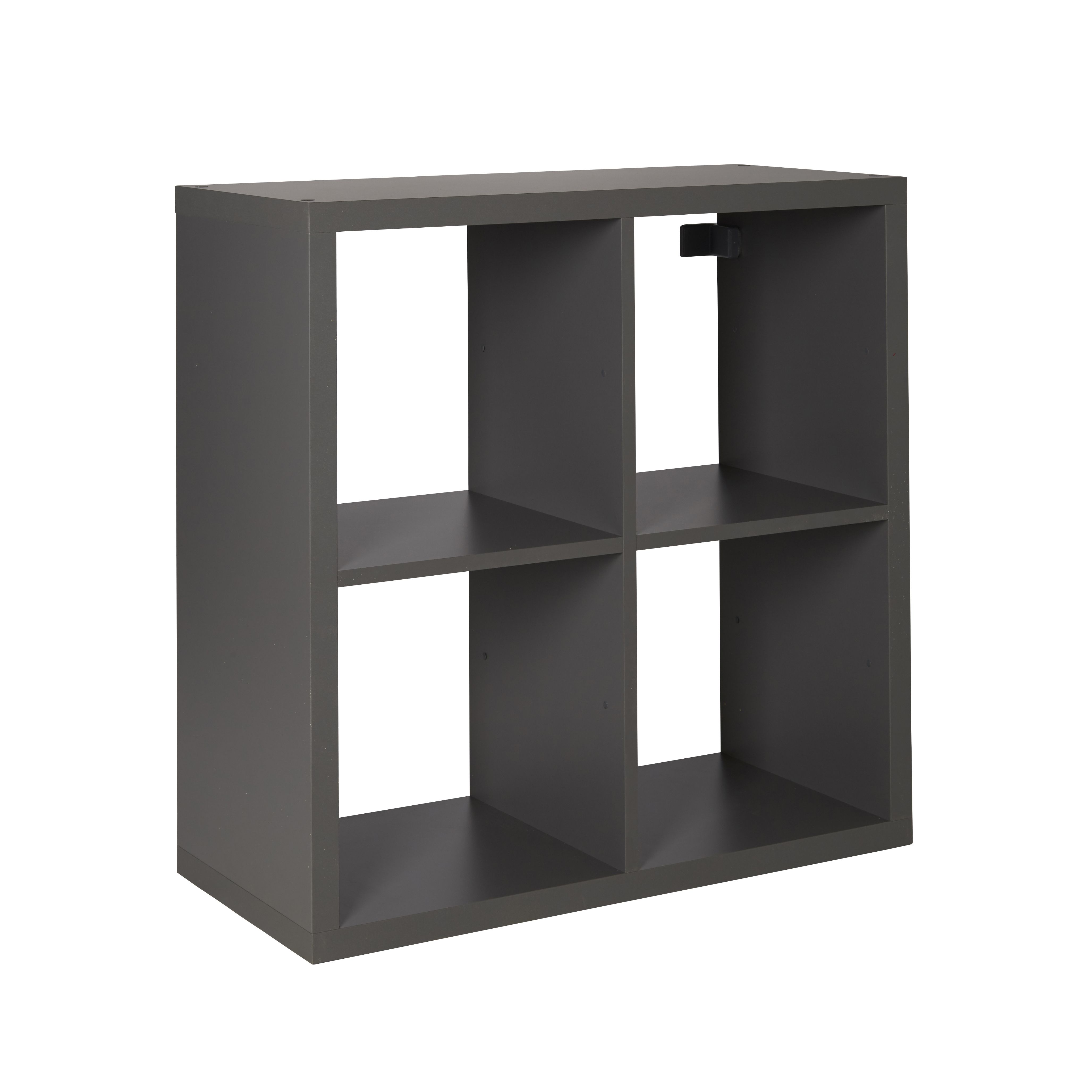 Form Mixxit Grey Freestanding 4 shelf Cube Shelving unit, (H)740mm (W)740mm