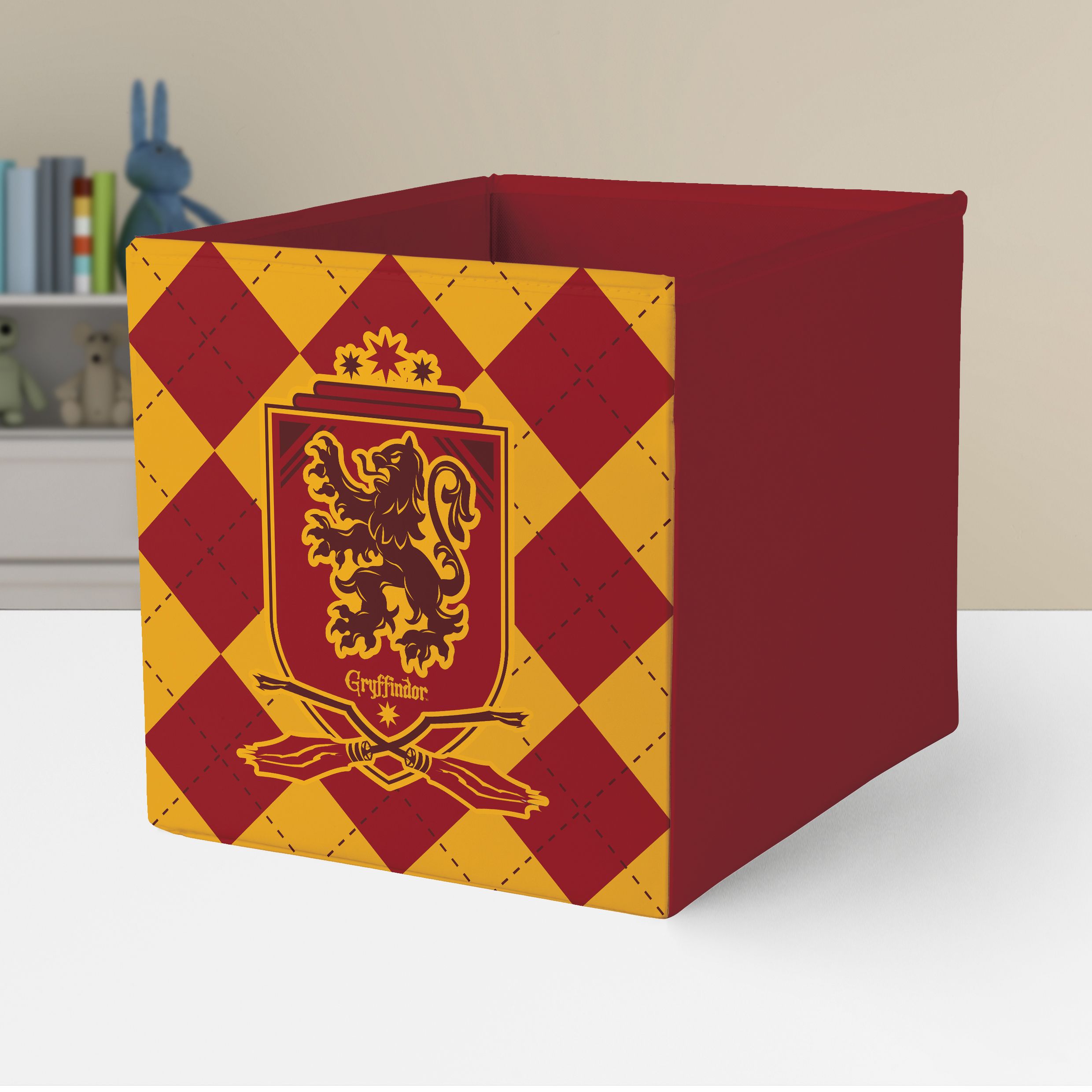 Form Mixxit Harry Potter Multicolour Cardboard & polyester Storage basket (H)31cm (W)31cm (D)31cm