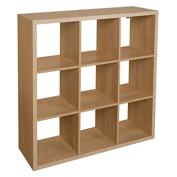 Form Miit Oak Effect 9 Cube Shelving, How To Build Cube Bookcase