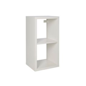 Form Mixxit White 2 compartments 2 Shelf Freestanding Cube Shelving unit (H)390mm (W)740mm (D)330mm