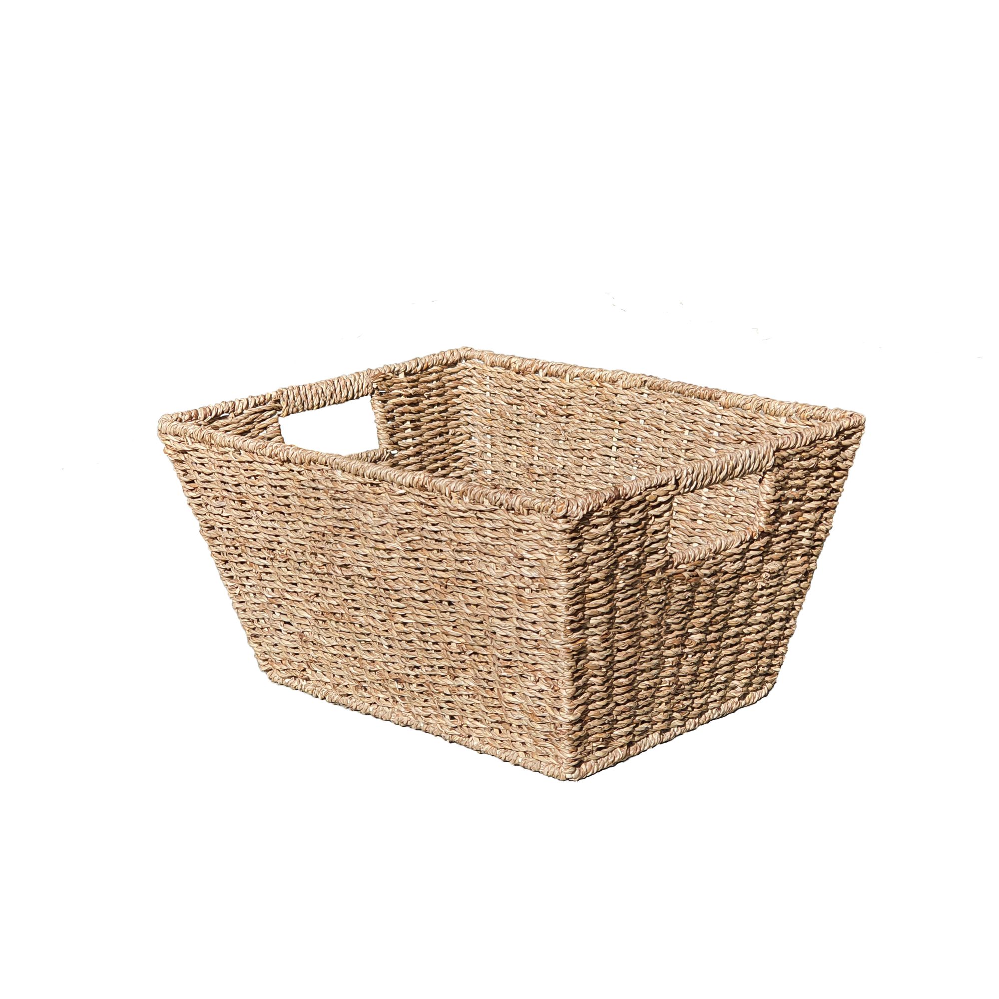 Form Natural Metal & seagrass Stackable Storage basket (H)20cm (W)40cm