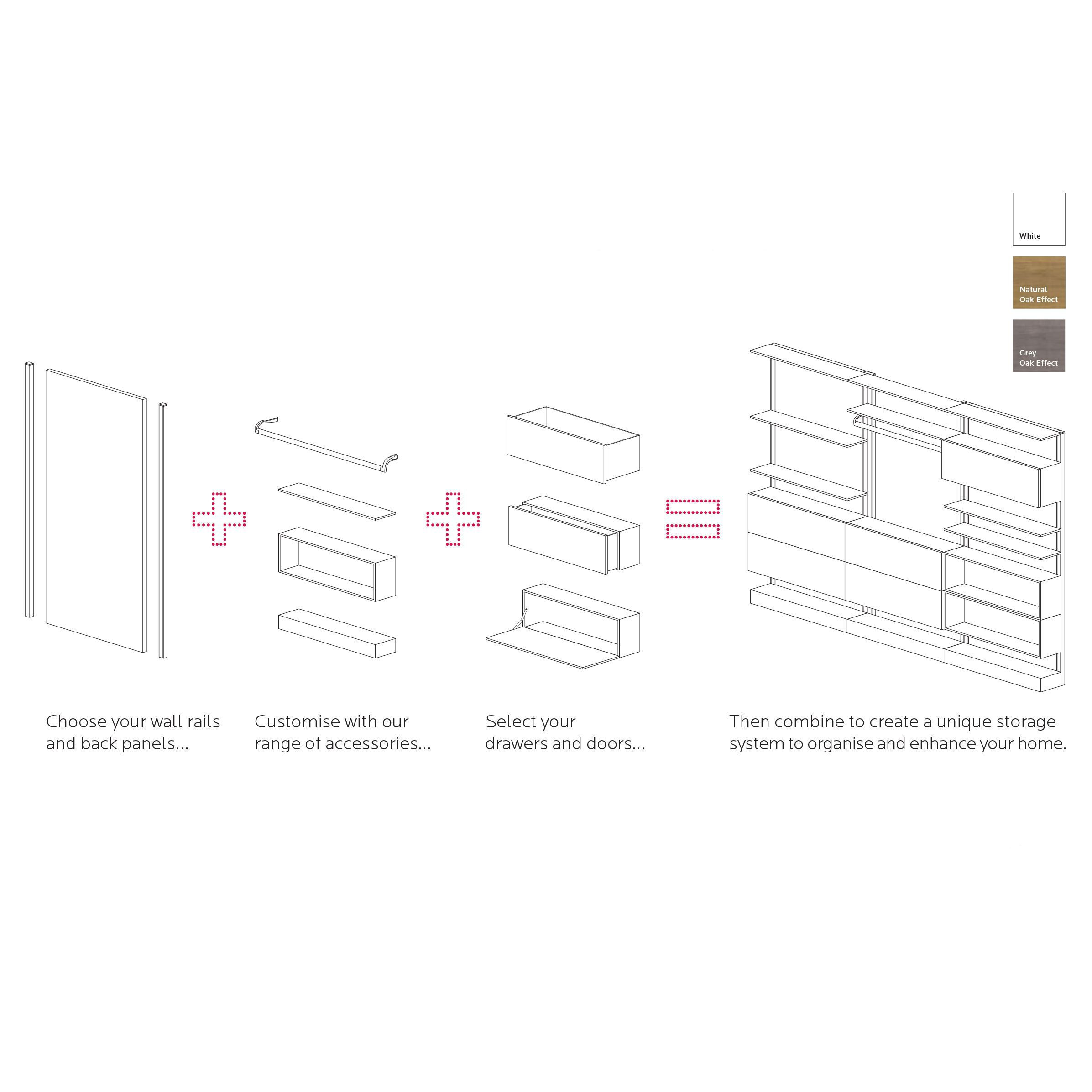 Form Oppen Oak effect Cabinet door (H)237mm (W)997mm