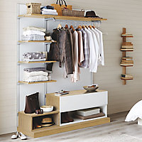 Form Oppen White oak effect Bedroom Internal Storage kit (H)2000mm (W)1450mm (D)548mm