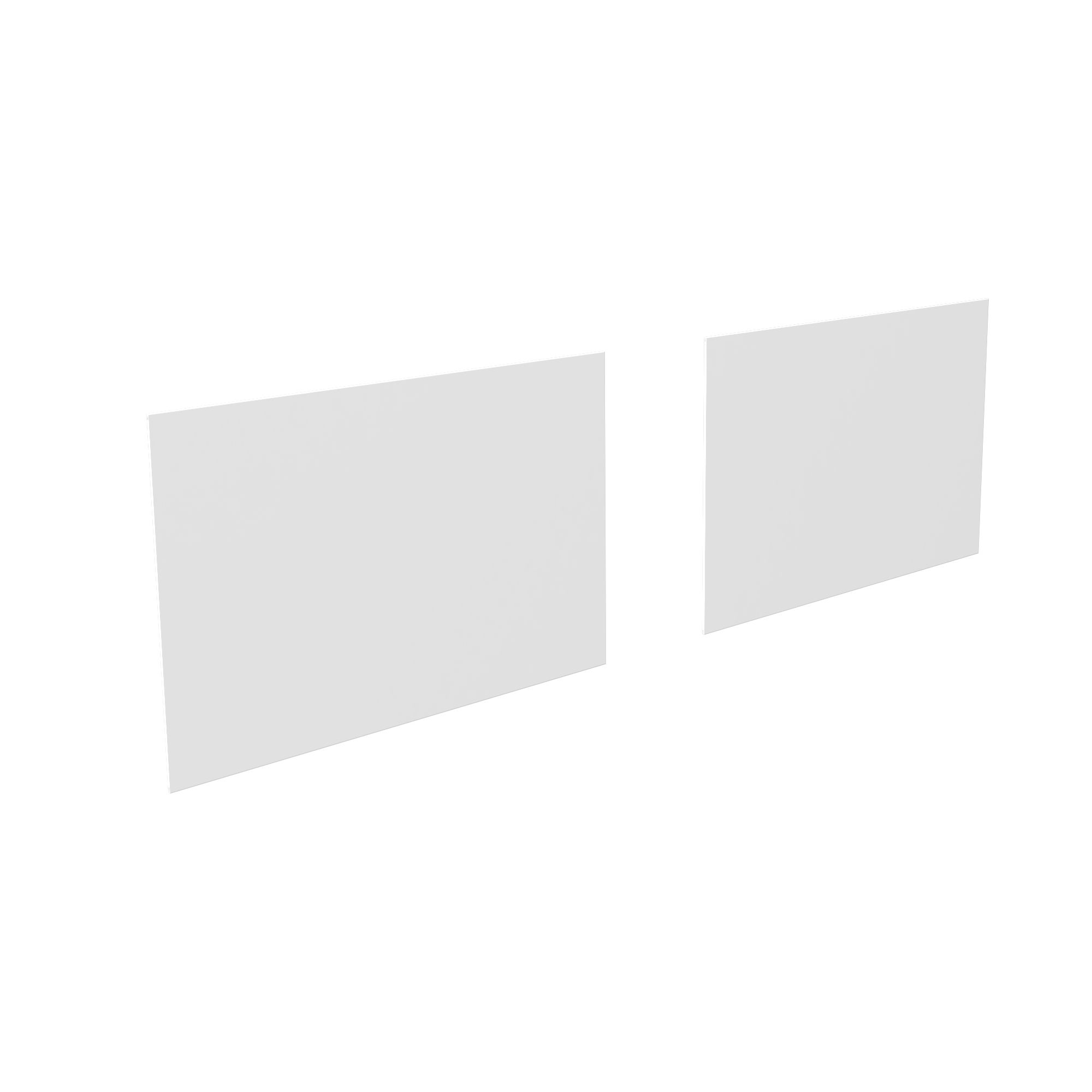 Form Oppen White Reversible back panel, (H)499mm (W)734mm
