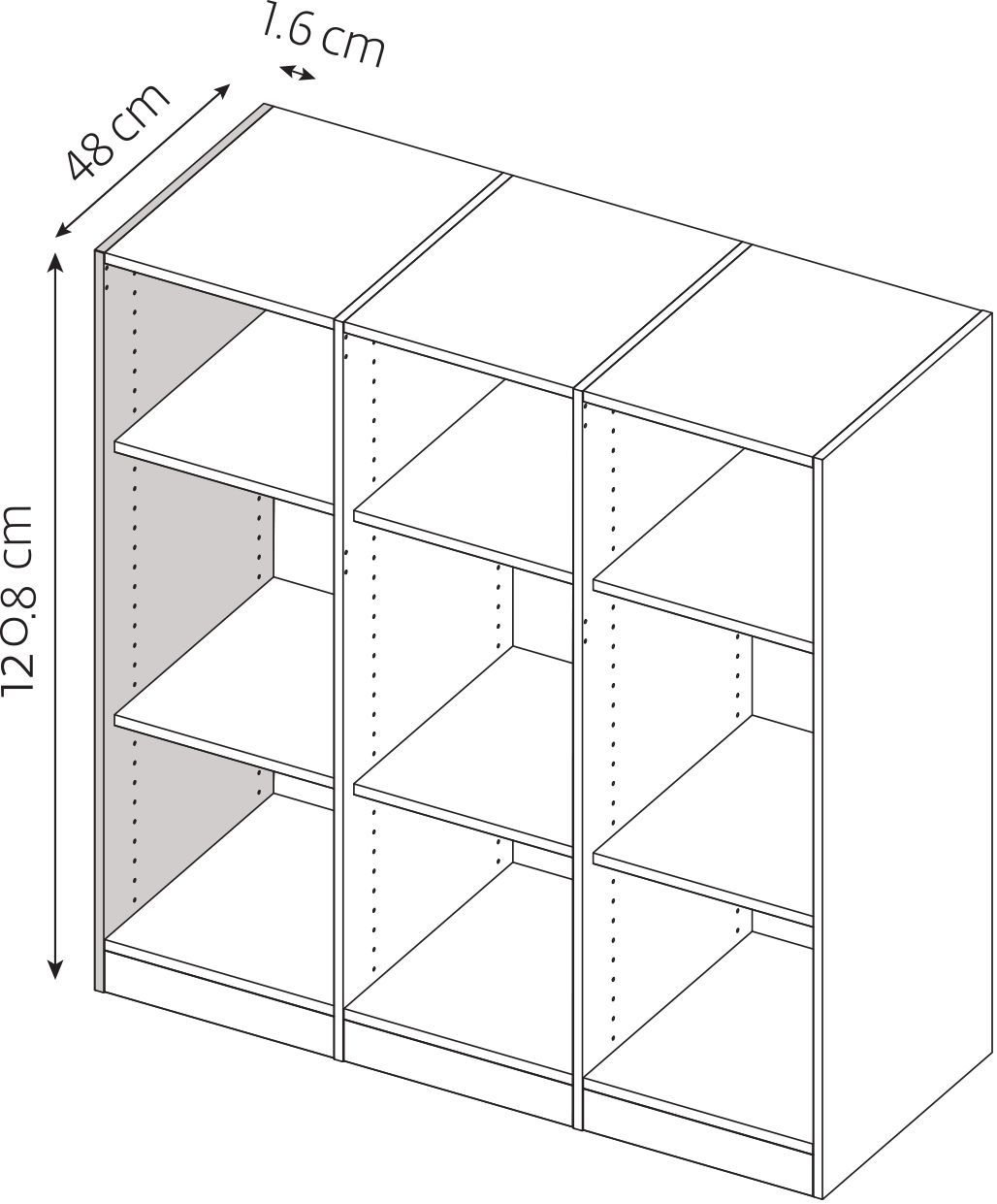 Form Perkin Matt grey oak effect Wardrobe End panel (L)1208mm (W)480mm