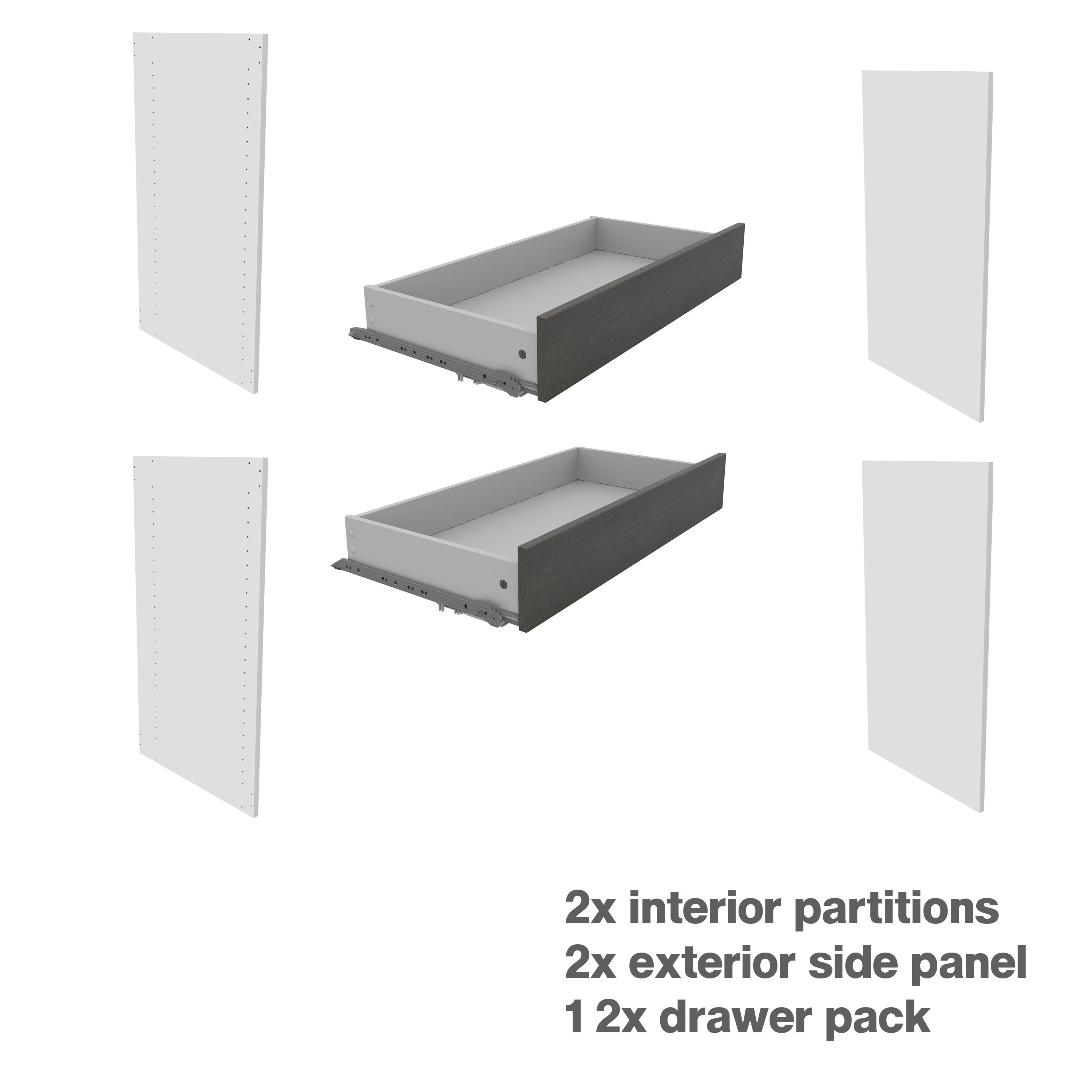 Form Perkin Matt white Small Freestanding Storage kit (H)850mm (W)1600mm (D)500mm