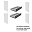 Form Perkin Matt white Small Internal Freestanding Storage kit (H)850mm (W)1600mm (D)500mm