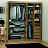 Form Perkin Oak effect Large Bedroom Storage kit (H)2008mm (W)1800mm (D)480mm